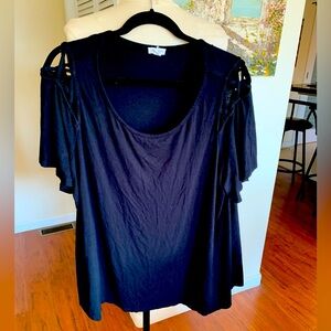 Westport Black Cut Out Relaxed Blouse